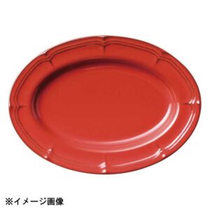 光洋陶器 KOYO ラフィネ ヴィンテージレッド 28.5cm オーバルプラター 15944047