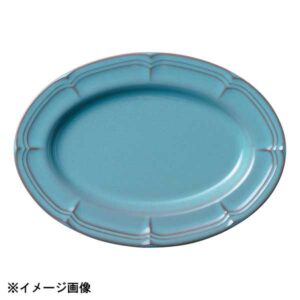 光洋陶器 KOYO ラフィネ アンティークブルー 25cm オーバルプラター 15987048