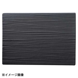 光洋陶器 KOYO ジャパニーズモダン マットブラック 28cm 線紋平長角皿 19530037