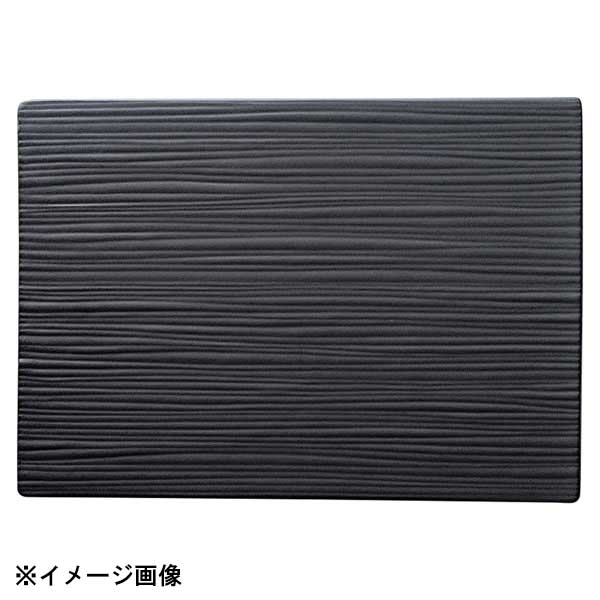 光洋陶器 KOYO ジャパニーズモダン マットブラック 28cm 線紋平長角皿 19530037