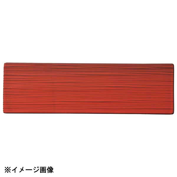 光洋陶器 KOYO ジャパニーズモダン ヴィンテージレッド 34cm 線紋細平長角皿 19569041