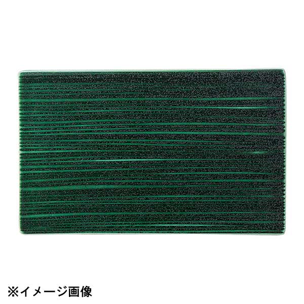 光洋陶器 KOYO ジャパニーズモダン アイビーグリーン 24cm 線紋平長角皿 19571038