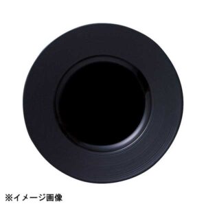 光洋陶器 KOYO ナイトストリーム 27.5cm リムプレート マット&シャイニーブラック 19630002