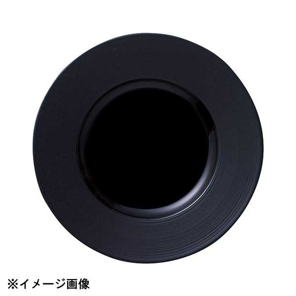 光洋陶器 KOYO ナイトストリーム 18cm リムプレート マット&シャイニーブラック 19630007