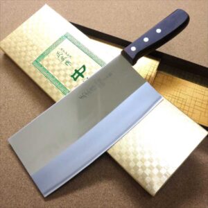 関の刃物 中華包丁 19.5cm (195mm) 正広作 角中型 薄口 MBS-26 モリブデンバナジウム ローズウッドハンドル 中華料理に用いられる肉 魚 野菜などを切る身幅の大きい万能包丁 国産日本製