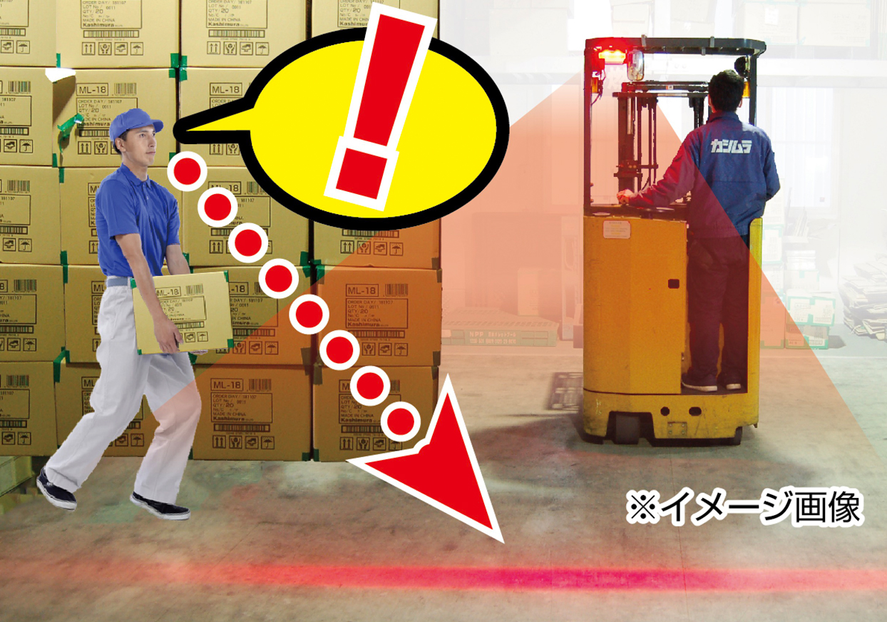 電動フォークリフト対応 ワーニングランプ RD - 画像 (3)