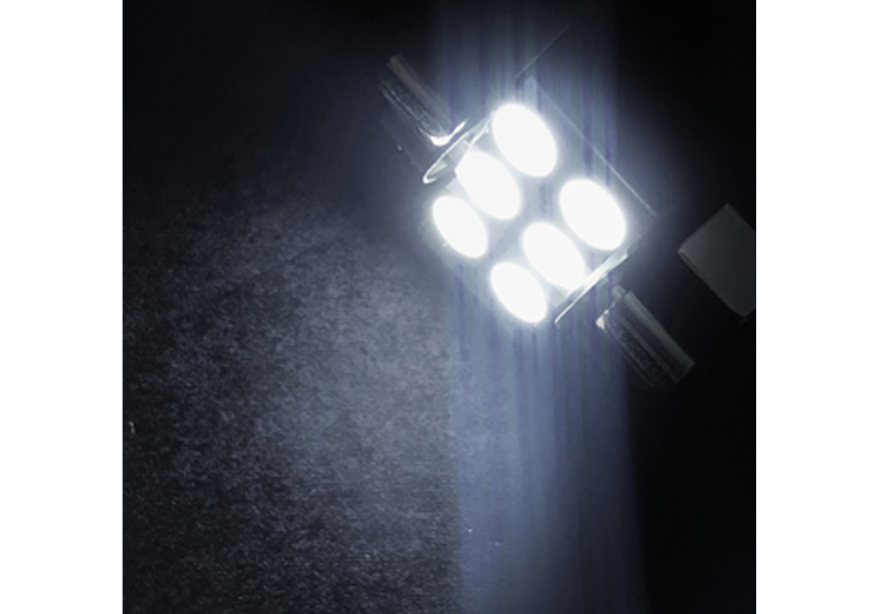 6灯LEDルーム球 ワイド T10×31 - 画像 (3)