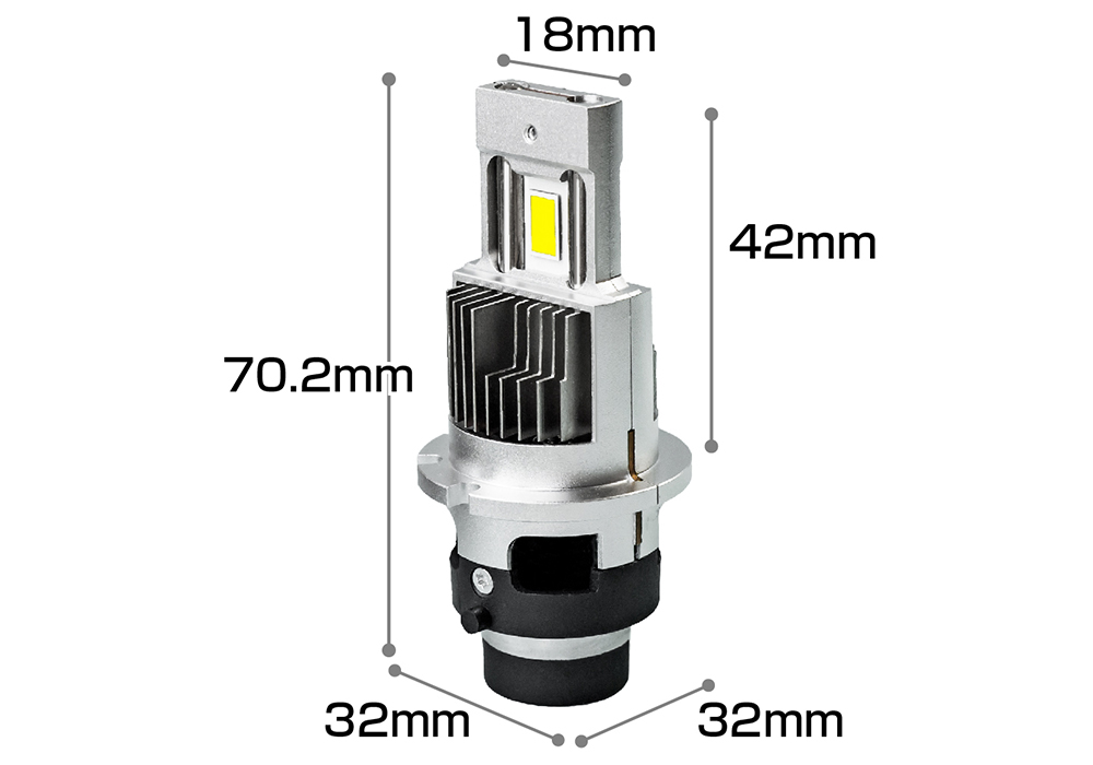 HID→LEDヘッドバルブ 6500K D4R/S - 画像 (2)
