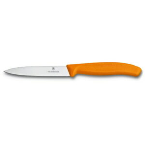 ビクトリノックス ペティーナイフ [オレンジ] 刃渡り10cm 包丁 平刃 ベジタブルナイフ 果物ナイフ 野菜 バター よく切れる キャンプ レジャー アウトドア 小型 コンパクト 調理器具 キッチンツール スイス製