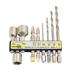 SOUTHERN CROSS マルチビット・ドリル9pcsセット シルバー MBD-9 1点
