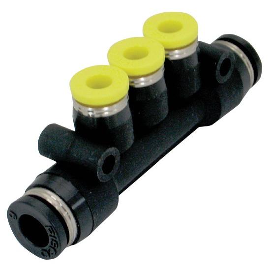 新潟精機(SK)チューブ用ワンタッチ継手 違径トリプル PKG6-4