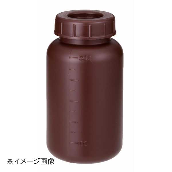 新潟精機 BeHAUS 広口茶色ビン 500ml BWB-500