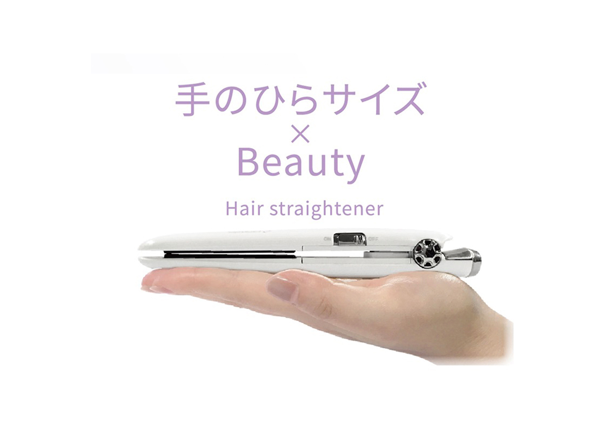国内・海外使用 USB給電式 ミニヘアアイロン ストレート 耐熱ポーチ付き - 画像 (2)