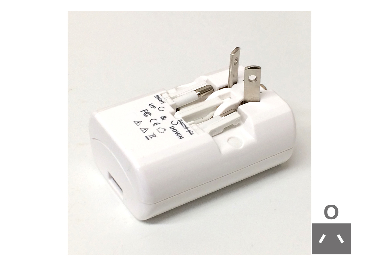 海外旅行用 2口電源プラグ A/C/O/SE/BFタイプ USB2.1A - 画像 (6)