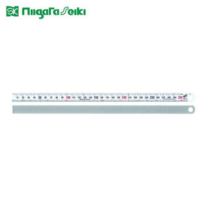SK 新潟精機 HS-300KD シルバー細巾 快段目盛 300mm (1本)