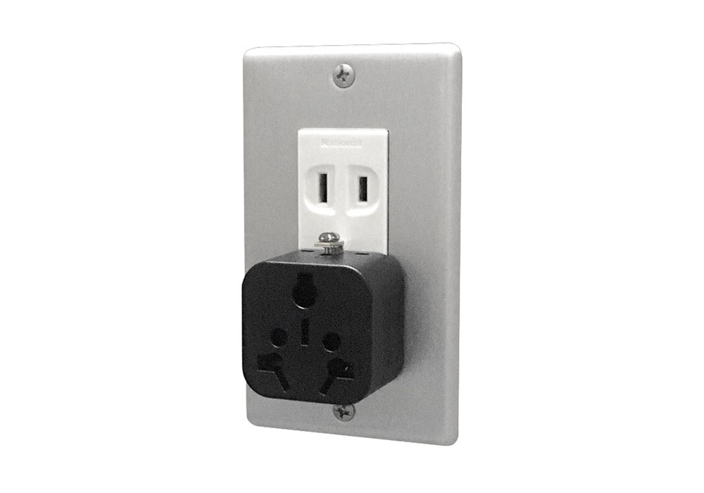 国内用マルチ変換プラグ B/C/BF/O/O2/B3/SE→A 2個セット BK - 画像 (3)