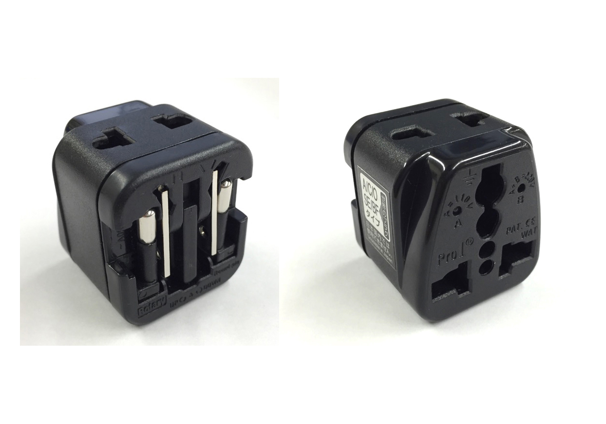 海外用2口変換プラグA/C/O/SE/BFタイプ電圧ランプ付き - 画像 (2)