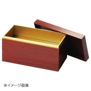 ヤマコー 用美 紙製長角重 赤 2段 22668