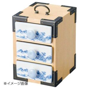 ヤマコー 用美 三段弁当(白木) 27020