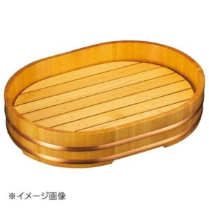 ヤマコー 用美 椹・小判盛器(目皿付)大 31131