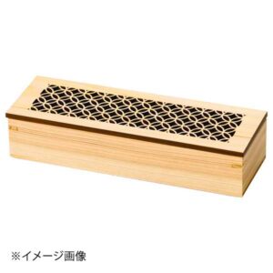 ヤマコー 用美 ひのき細密料理箱・スリム(身・蓋)七宝 38168