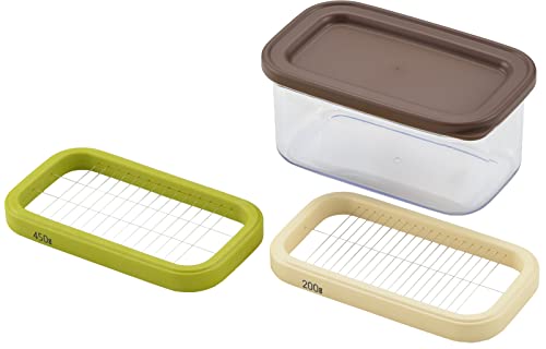 ヨシカワ バターケース バターカッター 200g・450g兼用 (200gは5gに・450gは10gにカット) そのまま冷蔵庫で保存 フタがしっ