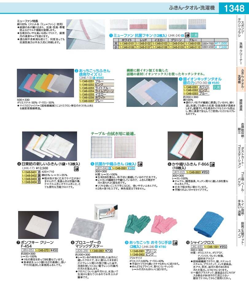 ミューファン 抗菌フキン(12枚入) 小 レッド JHK2406