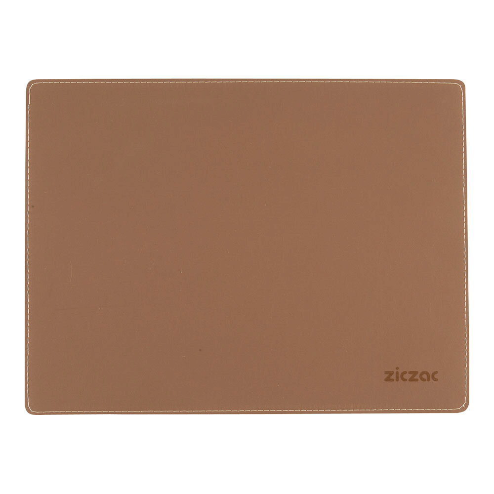 ジックザック プレースマット ユニ レクタンギュラー ブラウン 42cmx32cm PZI-04