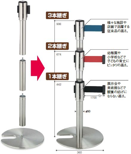 TERAMOTO/テラモト ジョイントパーテーションD ベルト黒 SU-660-900-7