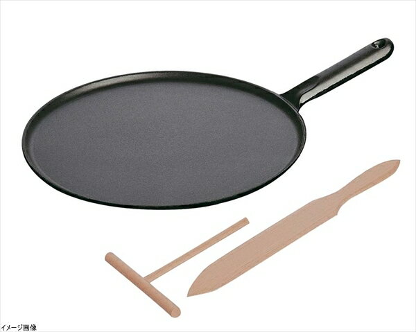 ストウブ Pancake Pan Wooden Handle Round パンケーキパン ウッデンハンドルラウンド 30cm Black ブラック 1213023