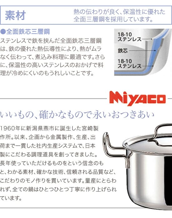 オブジェ OJ-34 ミニ深型両手鍋 14cm(1.2L) - 画像 (3)