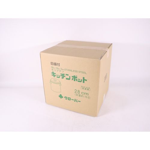 クローバー モリブデン 丸型キッチンポット 目盛付 28cm 手付 - 画像 (3)
